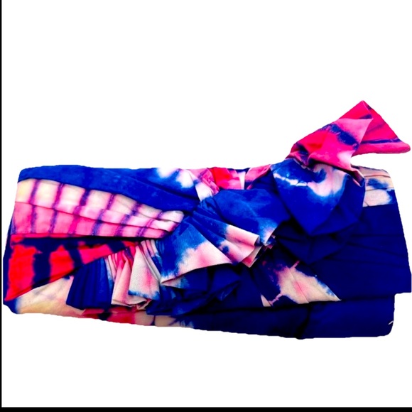 Christian Louboutin BouBou Bazin Clutch / tie dye - Picture 2 of 12